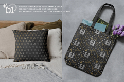 16 Black &amp; Gold Gemini Zodiac Seamless Patterns Product Image 5