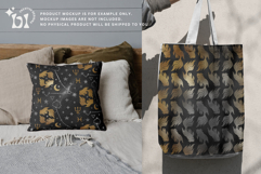 16 Black &amp; Gold Pisces Zodiac Seamless Patterns Product Image 5