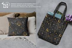 16 Black &amp; Gold Libra Zodiac Seamless Patterns Product Image 5