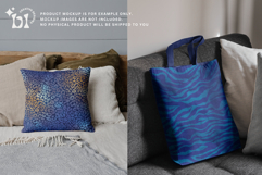 16 Blue &amp; Gold Luxury Safari Seamless Patterns Product Image 5