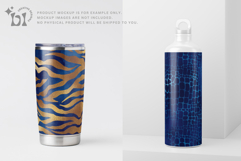 16 Blue &amp; Gold Luxury Safari Seamless Patterns Product Image 6