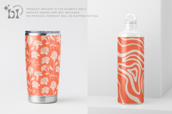 16 Ivory &amp; Orange Seamless Patterns Product Image 6