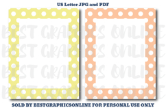 28 Polka Dots Border Letter Size Printable Papers JPG PDF Product Image 6