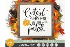 Cutest pumpkin in the patch SVG, Thanksgiving svg, Fall SVG, Product Image 3