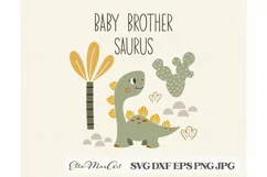Baby brother saurus SVG, Dinosaur Svg, Baby SVG, Dino Svg, Product Image 2