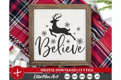 Believe Svg, Christmas SVG, Winter SVG, Deer SVG, Santa svg, Product Image 3