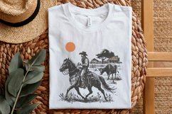 Cowboy Horse png, Vintage Wrangler PNG, Retro Cowboy Art, Product Image 5