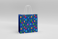 4 Christmas Trees Seamless Patterns, Xmas Digital Paper PNG Product Image 5