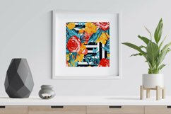 Bold Floral Stripes Digital Papers - Seamless Patterns Product Image 4