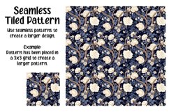 Moonlit Florals Digital Papers - Seamless Patterns Product Image 2