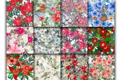 Christmas Floral Digital Papers - Seamless Patterns Product Image 4