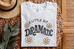 A Little Bit Dramatic PNG, Cute Retro Flowers and Rainbow Product Image 5