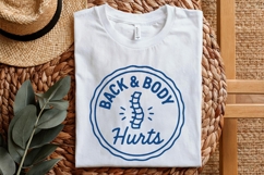 Back &amp; Body Hurts PNG, Funny Back Pain Shirt Design, Product Image 4