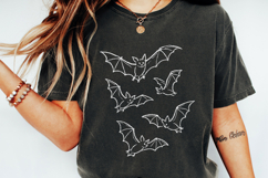 Cute Chalk Bat Halloween PNG Clipart, Spooky Flying Bats Product Image 3