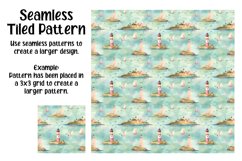 Dreamy Lighthouses Digital Papers - Seamless Patterns Product Image 5
