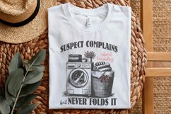 Suspect Complains About Laundry Png, Preppy Png, Digital Product Image 5