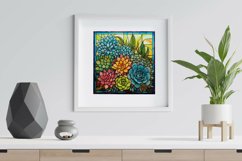 Stained Glass Succulents Digital Papers Product Image 4