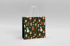 4 Happy Christmas Seamless Patterns, Xmas Digital Paper PNG Product Image 5