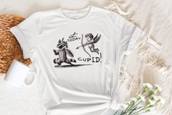 Not Today Cupid Png, Funny Feral Raccoon Valentines Day Product Image 5