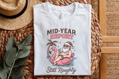 Mid-Year Report Still Naughty PNG, Funny Santa Summer Product Image 3