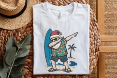 Santa Claus Dabbing PNG, Surfing Christmas Shirt PNG, Product Image 4