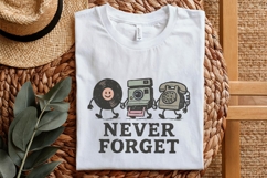 Never Forget PNG, Retro Vinyl Camera Phone Printable, Product Image 4