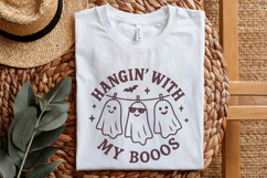 Hangin&#039; With My Boos PNG, Funny Ghost Friends Shirt, Product Image 4