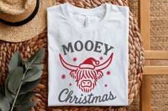 Mooey Christmas PNG, Highland Cow Christmas PNG, Christmas Product Image 4
