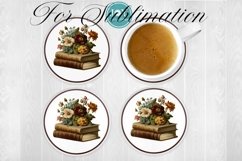 BOOK LOVERS MUG AND COASTERS SUBLIMATION DESIGN, MUG WRAP Product Image 5
