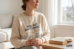 Feel But Don't Dwell Lamb PNG Designs, Trendy Funny PNG Product Image 5