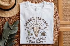 The Devil Can Scrap But The Lord Has Won Western Skull PNG, Product Image 4