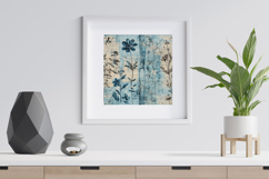Distressed Blue Florals Digital Papers - 16 Seamless Pattern Product Image 4