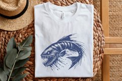 Deep-Sea Monster Fish PNG, Vintage Horror Marine Art, Product Image 5