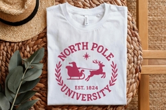 North Pole University Est. 1824 PNG, Santa Sleigh Christmas Product Image 3