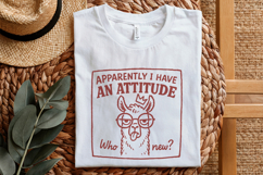 Apparently I Have An Attitude Llama PNG, Funny Attitude Product Image 4