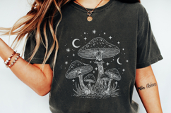 Mushroom and Moon PNG, Mystical Toadstool Night Scene, Product Image 3