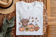 Highland Cow PNG, Fall PNG, Pumpkins PNG, Sunflower and Product Image 3