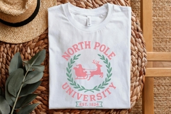 North Pole University PNG Digital Download, Retro Christmas Product Image 5