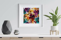 Gold Alcohol Ink Flowers Digital Papers - Seamless Patterns Product Image 4