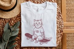 Cat Skateboard png, Skateboarding Cat PNG, Funny Cat Product Image 5