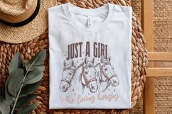 Just A Girl Who Loves Horses PNG, Horse Lover Sublimation, Product Image 5