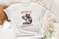 No Date Just Chocolate PNG, Raccoon Valentine Sublimation, Product Image 5