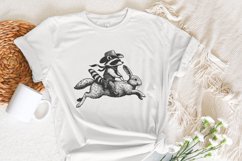 Cowboy Raccoon Riding Rabbit PNG, Funny Western Adventure, Product Image 5