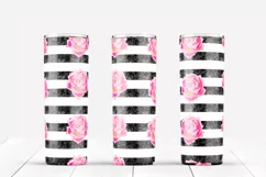 Roses Skinny glitter tumbler wraps Sublimation. 20 oz. Product Image 4