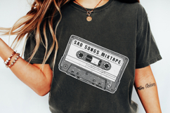 Sad Songs PNG, 90s Cassette Sticker, Nineties Cute Design, Product Image 4
