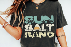 Sun Salt Sand PNG, Retro Summer Vibes PNG, Beach Shirt PNG Product Image 3