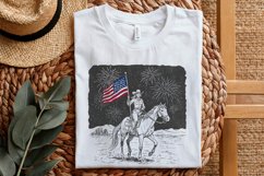 Retro Cowgirl PNG, Trendy Shirt Design, 4th of July png, Product Image 5