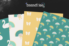 Mint Coquette Seamless Patterns - 16 JPEG Patterns Product Image 7