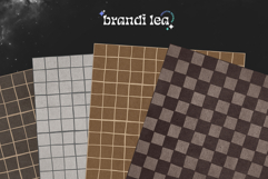 Checker &amp; Grid Kraft Seamless Patterns - 16 JPEG Patterns Product Image 5