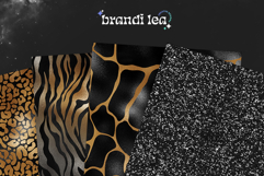 16 Black &amp; Gold Luxury Safari Seamless Patterns Product Image 7